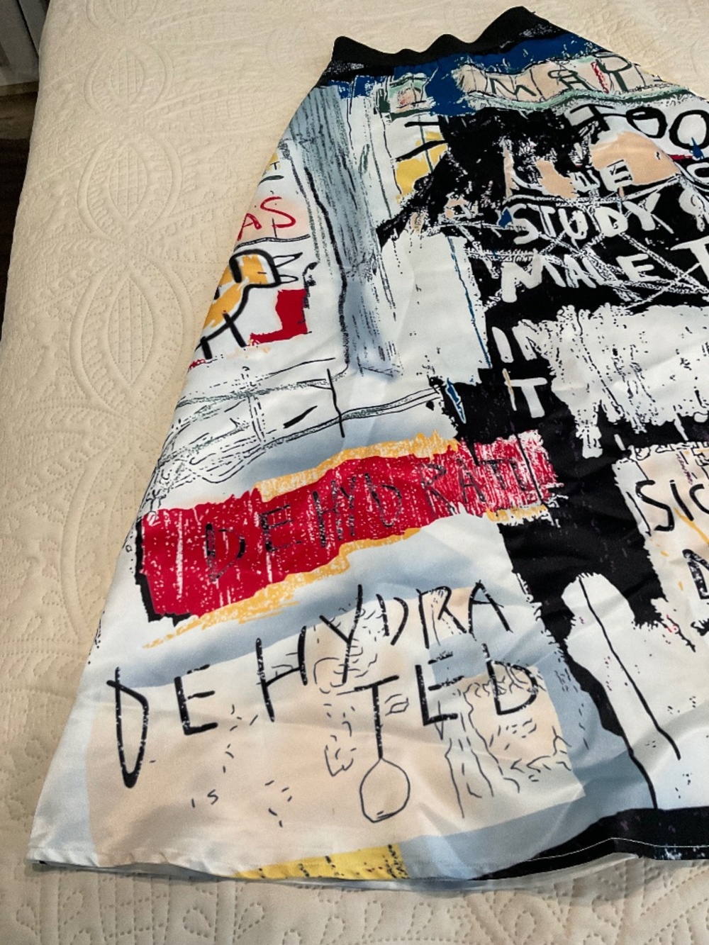 Graffiti Art Print A Line Maxi Ball Skirt Statement Piece - Picture 12 of 14